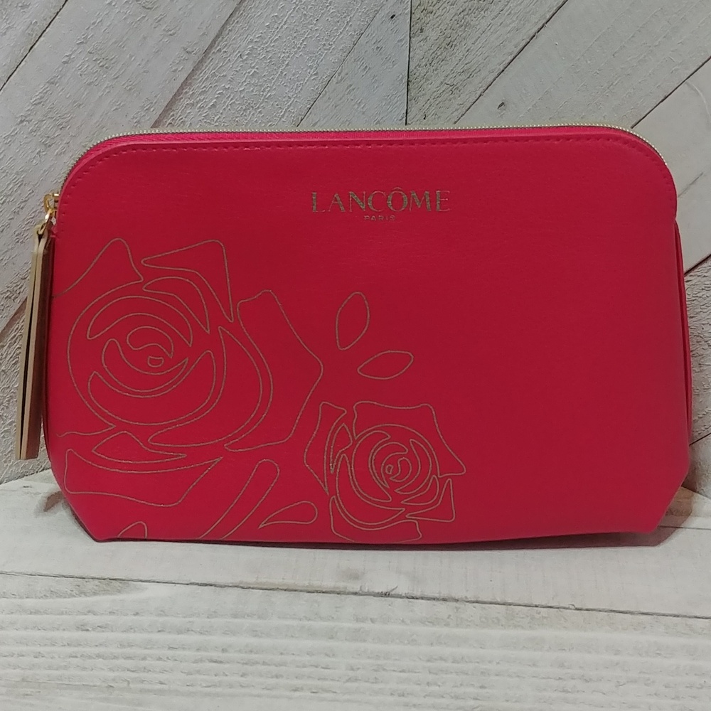NEW Lancome Paris Bright Pink Makeup Toiletries Bag